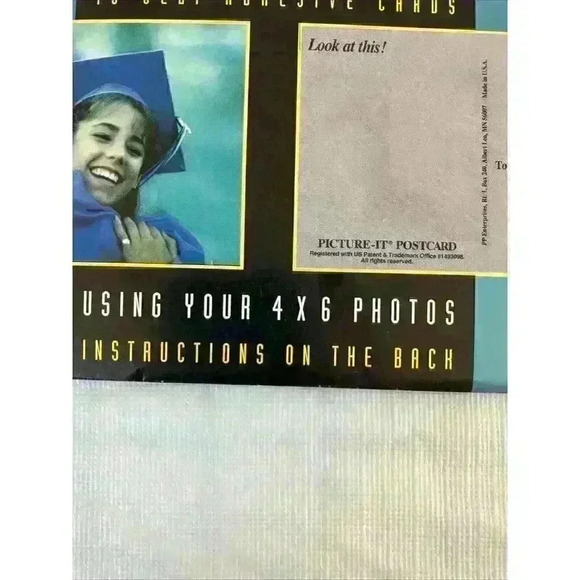 PICTURE-IT Make Your Own Postcard 10 Adhesive‎ Photo Cards 4X6 USA NIP Vintage - Picture 6 of 7